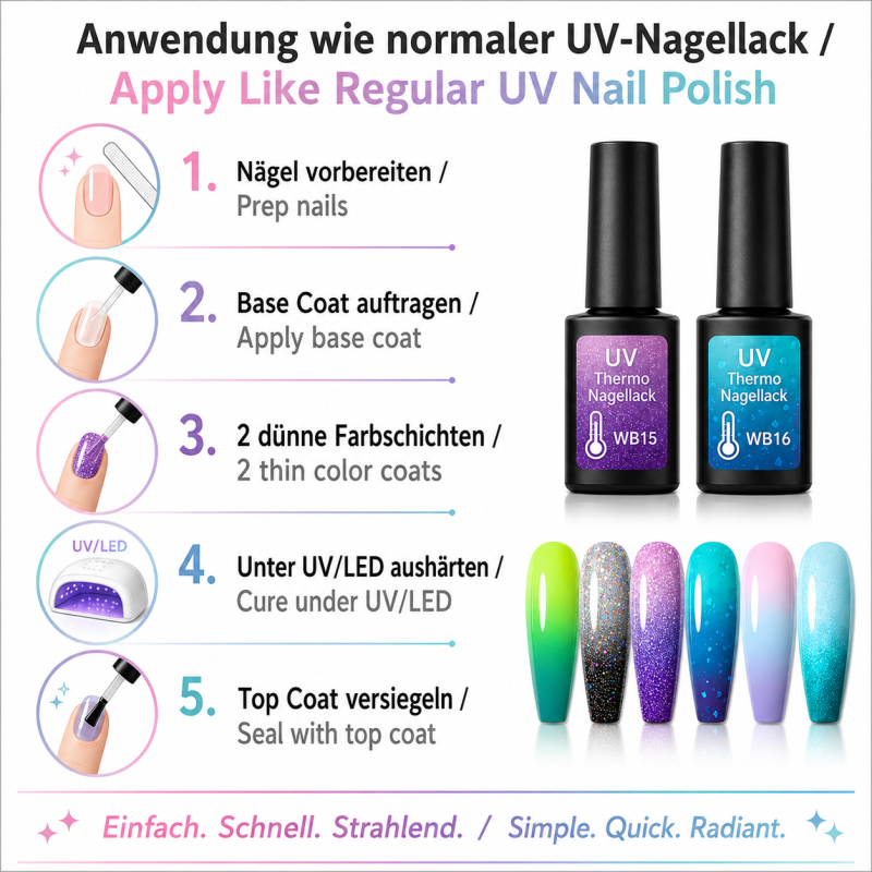 6 pièces UV Thermo Gel Cool Magic Coffret